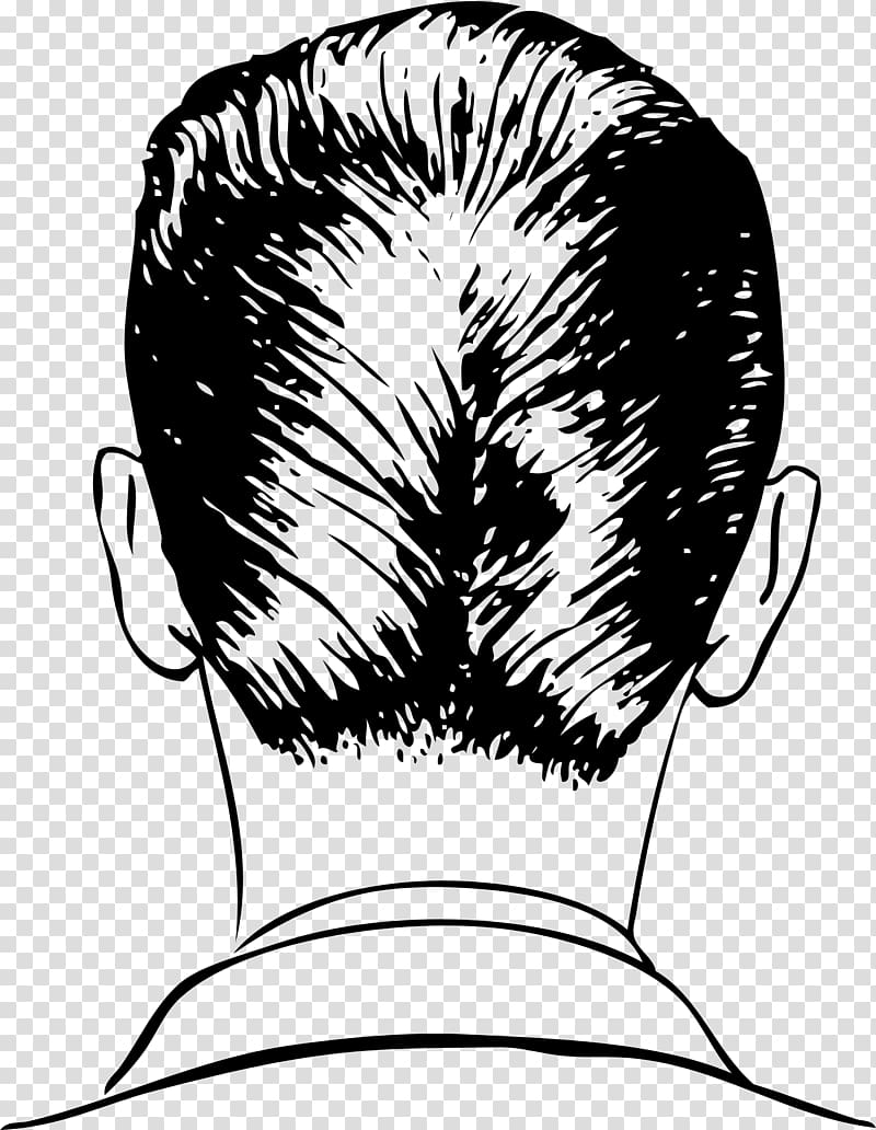 1950s Comb Ducktail Hairstyle Barber, haircut transparent background PNG clipart