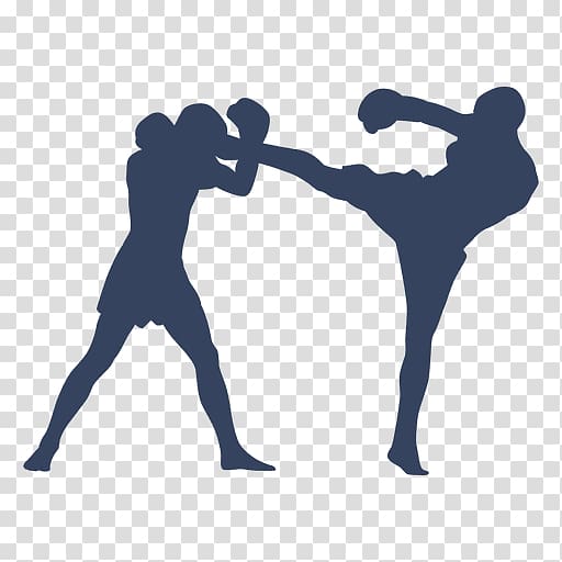 Kickboxing Muay Thai Silhouette, fight transparent background PNG clipart