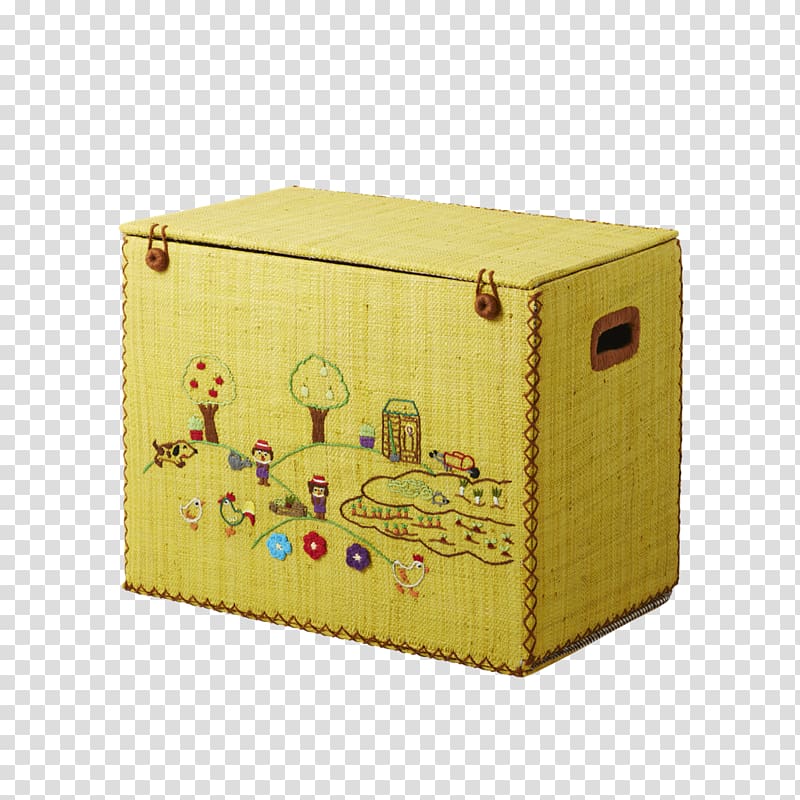 Box Yellow Basket Toy Rice, box transparent background PNG clipart