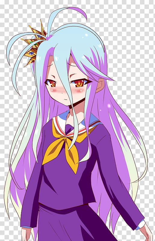 No Game No Life Anime Drawing Video game, Anime, purple, game, violet png