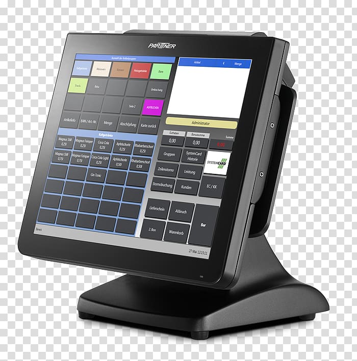 Computer terminal Point of sale Touchscreen Kassensystem Cash register, Computer transparent background PNG clipart