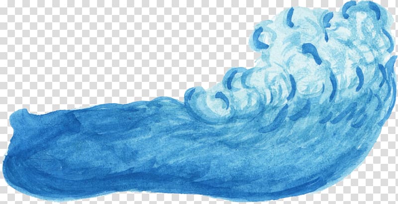 Wind wave Watercolor painting Ocean, watercolour transparent background PNG clipart