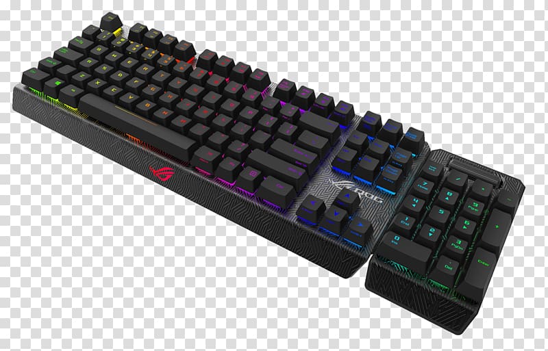 Computer keyboard Laptop Computer mouse Republic of Gamers ASUS, keyboard transparent background PNG clipart