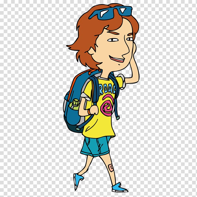 Backpacking Tourism, Travel boy transparent background PNG clipart