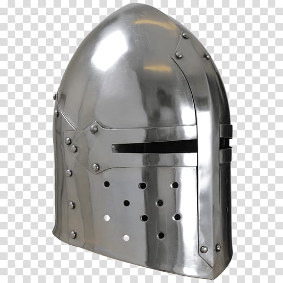 Helmet Middle Ages Great helm Knight Steel, loaf sugar transparent background PNG clipart