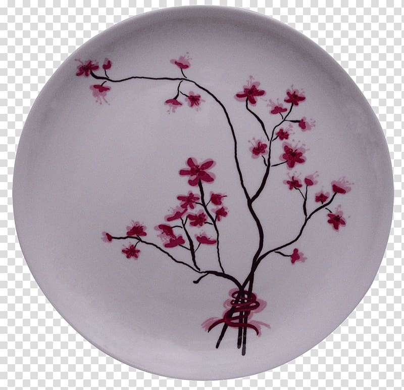 Plate Tea Cherry blossom Porcelain Mug, Plate transparent background PNG clipart