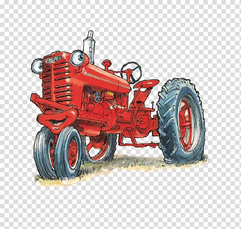 red tractor cartoon character artwork, Tractor Mac New Friend Tractor Mac Family Reunion Tractor Mac Arrives at the Farm Tractor Mac Farmers\' Market Tractor Mac Parade\'s Best, tractor transparent background PNG clipart