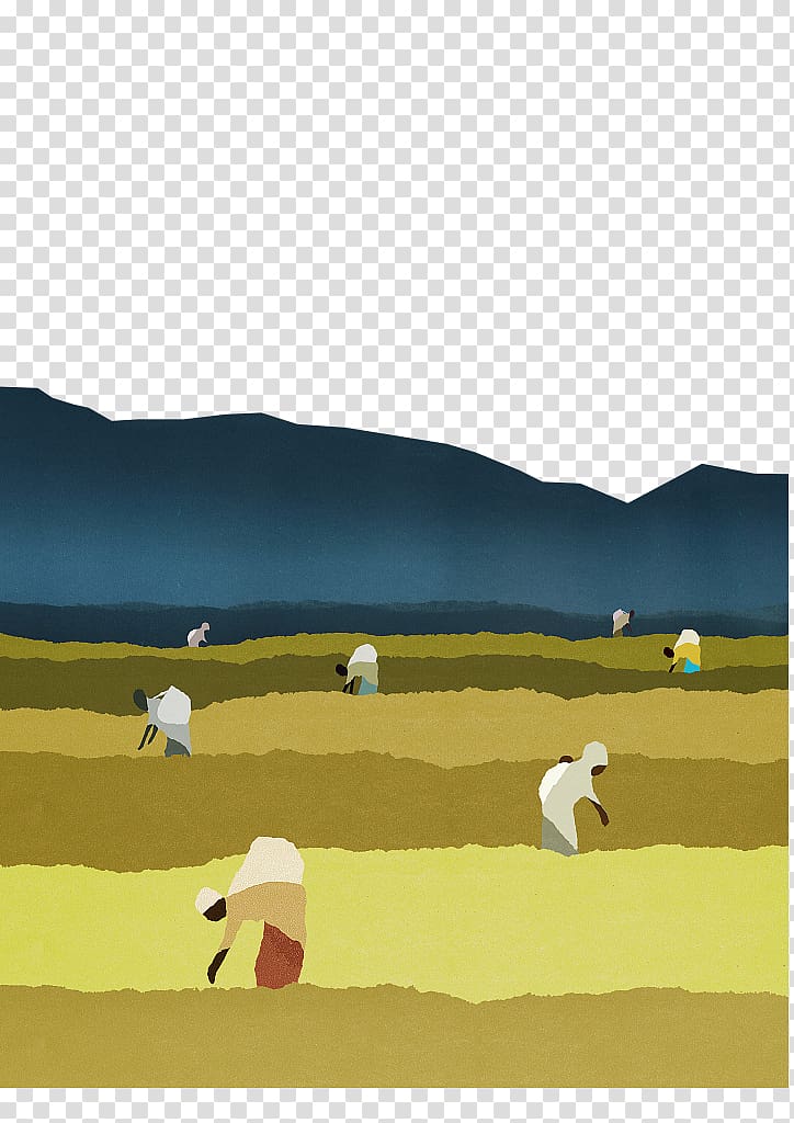 Agricultural land Illustration, Oil painting, wind illustration, farm planting transparent background PNG clipart