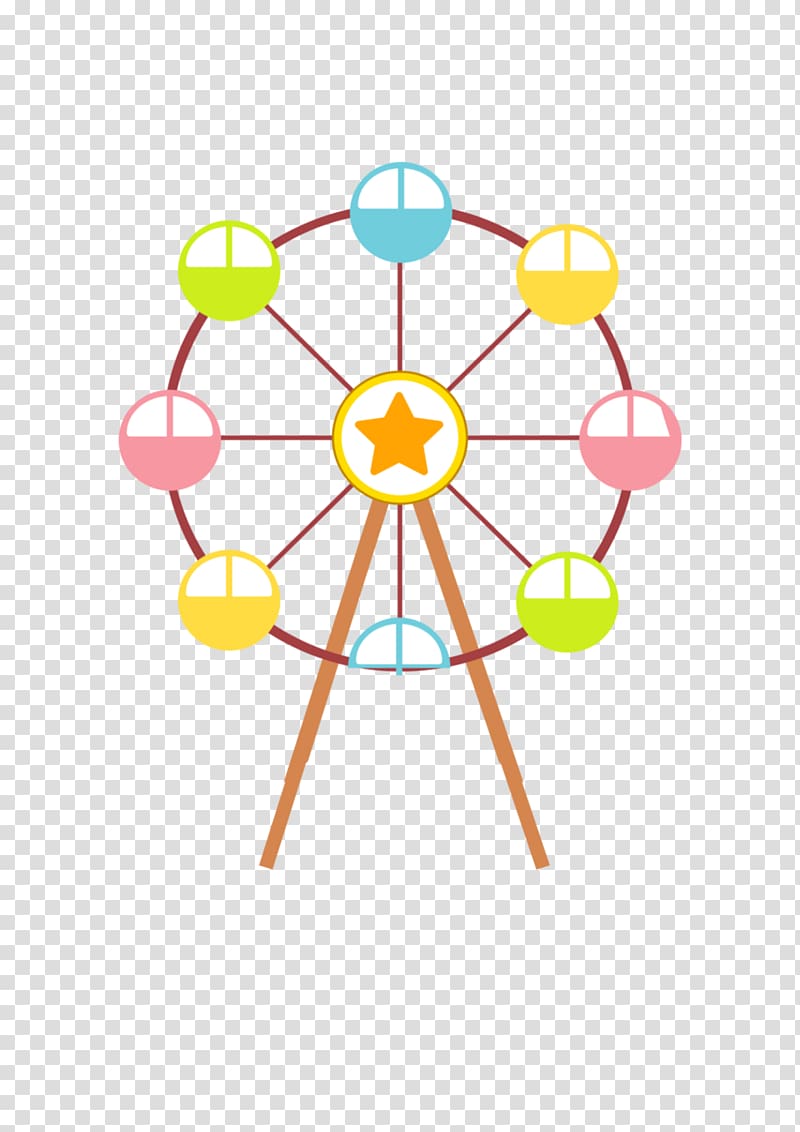 pink adn green ferris wheel illustration, Ferris wheel, Playground Ferris Wheel transparent background PNG clipart