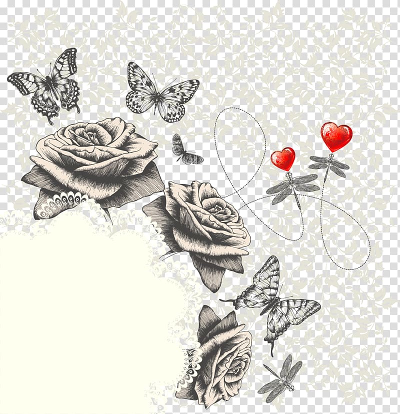 Just the Way You Are Love Romance, background material Retro Rose transparent background PNG clipart