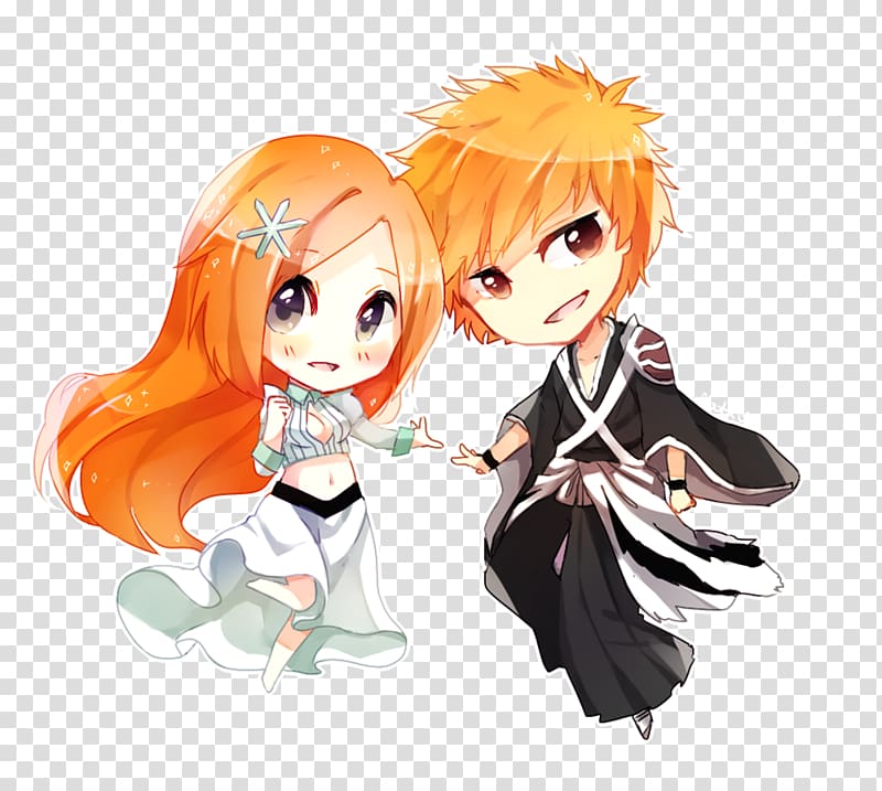 Orihime Inoue Ichigo Kurosaki Rukia Kuchiki Grimmjow Jaegerjaquez Byakuya Kuchiki, ichigo kurosaki transparent background PNG clipart