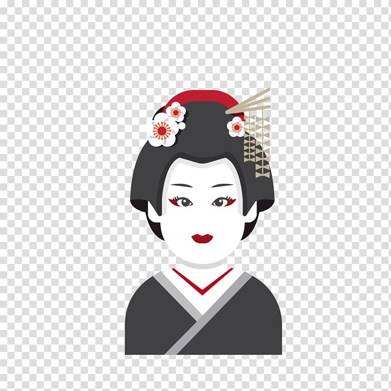 Japan Infographic, cartoon Japanese woman transparent background PNG clipart