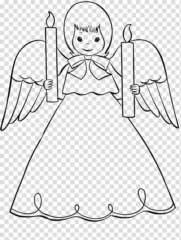 Coloring book Gabriel Christmas Angel Drawing, christmas transparent background PNG clipart