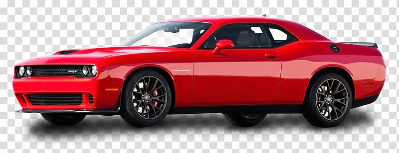 2015 Dodge Challenger SRT Hellcat Car Chrysler 2016 Dodge Challenger SRT Hellcat, Red Dodge Challenger Car transparent background PNG clipart