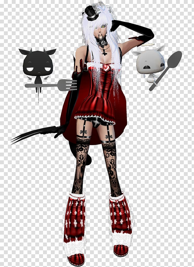 IMVU .com Hashtag Cat Costume, EMO GIRL transparent background PNG clipart