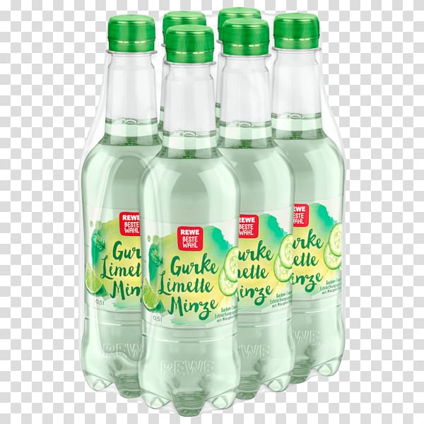 Fizzy Drinks Mineral water Plastic bottle REWE Group, lime transparent background PNG clipart