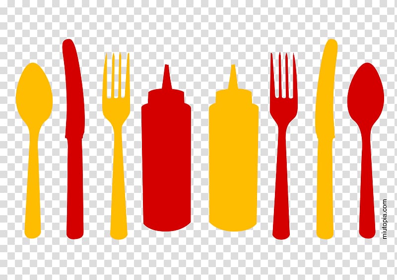 Kitchen utensil Cutlery Knife Fork , ketchup transparent background PNG clipart