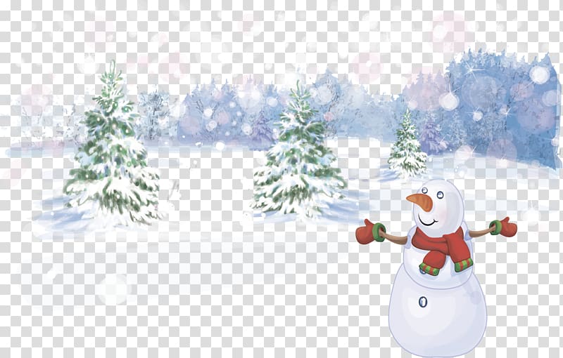 Santa Claus Winter Snowman, Pine snow winter blizzard transparent background PNG clipart