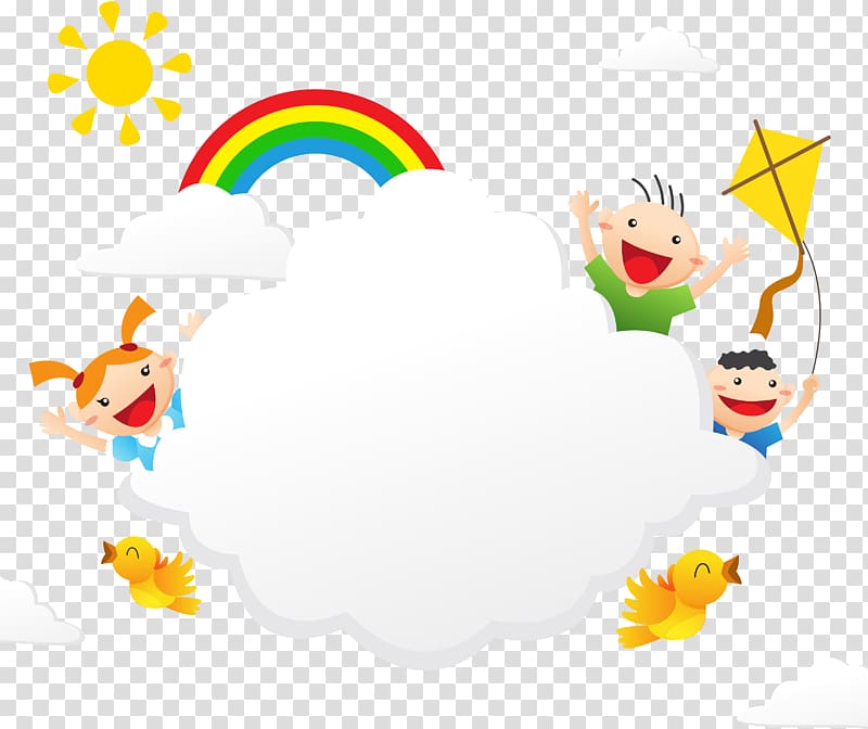 Childrens Day Fun on the Run Kite, Creative cartoon children transparent background PNG clipart