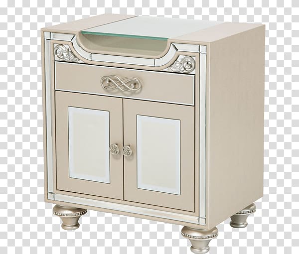 Bedside Tables AICO Bel Air Park Upholstered Nightstand, modern lamps for bedroom nightstands transparent background PNG clipart