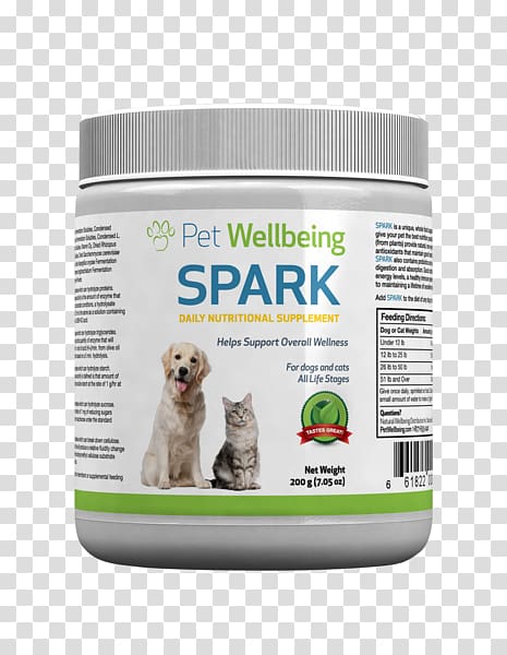 Dietary supplement Cat Pet Wellbeing, SPARK, Natural Nutritional Supplement for Dogs, 200 grams Felidae, natural nutrition transparent background PNG clipart