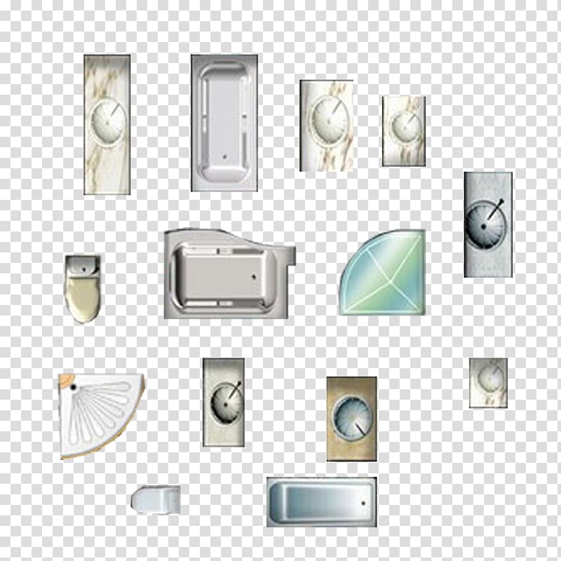 assorted-color items collage, Toilet Sanitation Sink, Sink sanitary ware floor plan transparent background PNG clipart