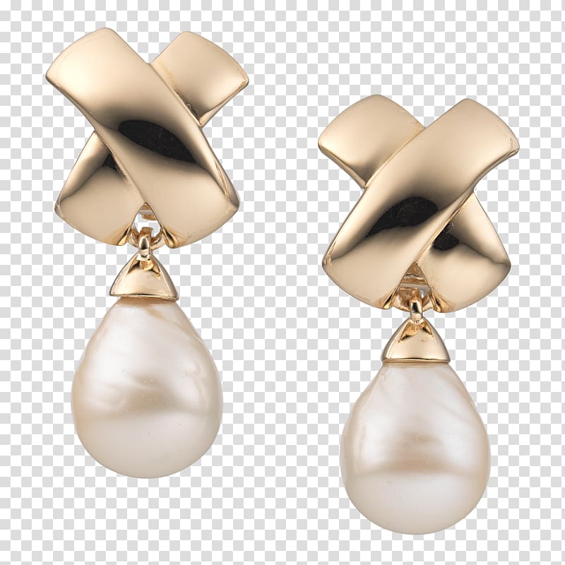 Pearl Earring Jewellery Gold , crosses pearls jewellery transparent background PNG clipart