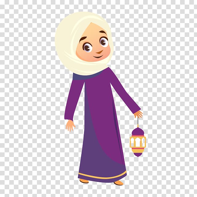 Muslim Calligraphy , eid Girl transparent background PNG clipart
