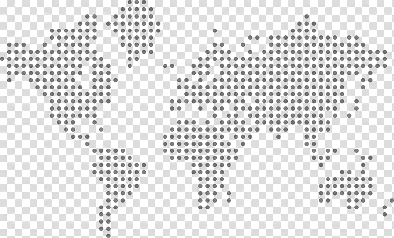 World map Globe Dot distribution map, Dotted Map transparent background PNG clipart