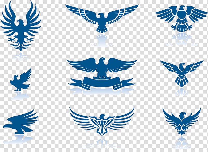blue eagle logos chart, Eagle Euclidean , Eagle transparent background PNG clipart