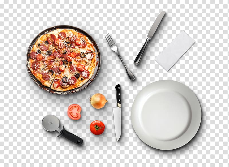 Pizza Plate Icon, The pizza on the plate transparent background PNG clipart