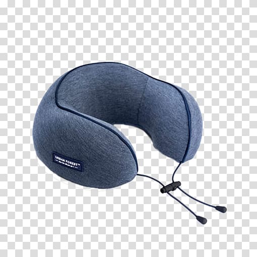 Eye pillow Neck Sleep Travel, Blue Grey simple u-pillow transparent background PNG clipart