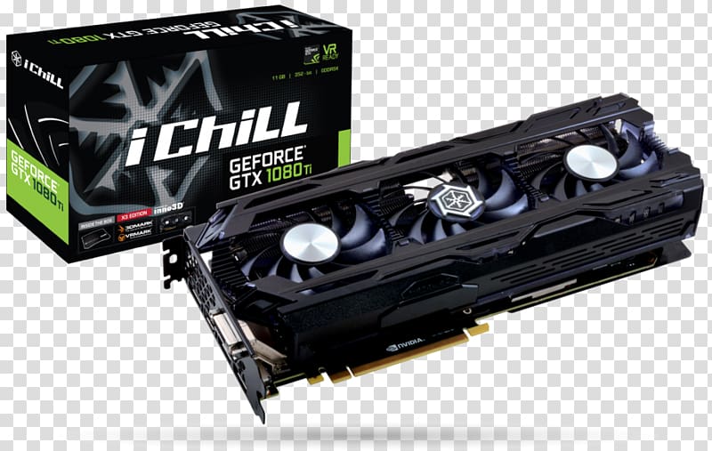 Graphics Cards & Video Adapters NVIDIA GeForce GTX 1080 Ti Founders Edition Inno3D GeForce GTX 1080 Ti iChill X3, nvidia transparent background PNG clipart