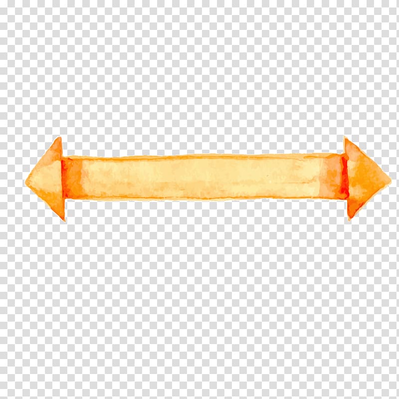 Arrow Watercolor painting , Golden double-headed arrow transparent background PNG clipart