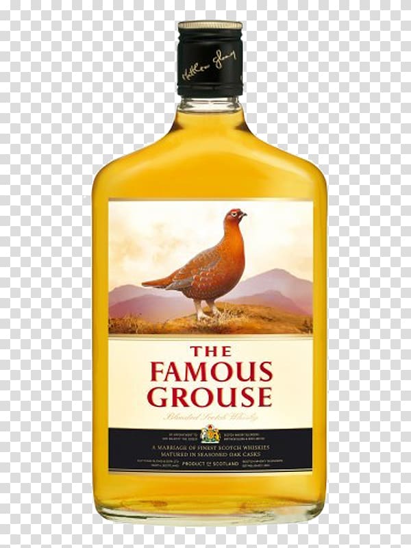 Blended whiskey Scotch whisky The Famous Grouse Alcoholic drink, vodka transparent background PNG clipart