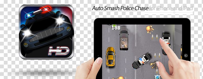 Smartphone Mobile Phones Multimedia Handheld Devices Portable media player, Police chase transparent background PNG clipart