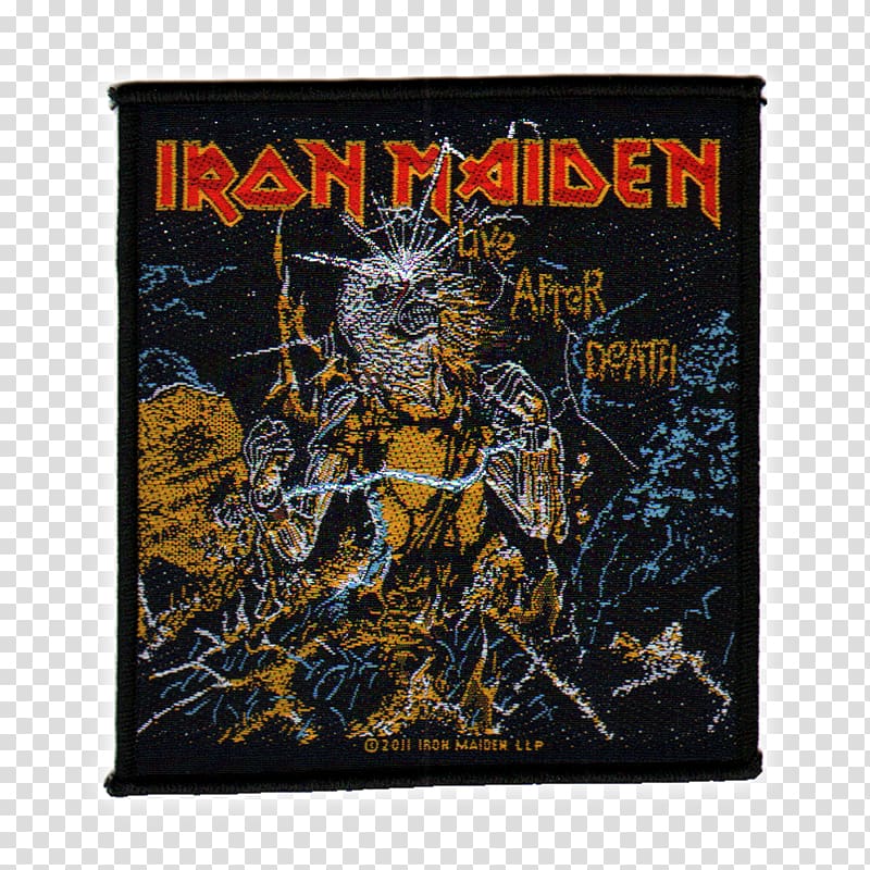 Iron Maiden Live After Death Heavy metal Embroidered patch Live Album, iron maiden transparent background PNG clipart