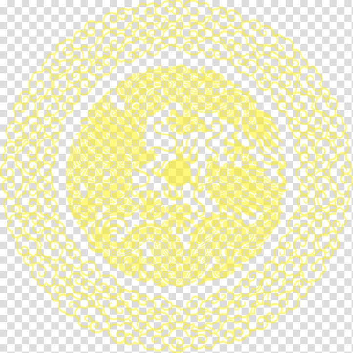 Yellow Circle Pattern, Yellow retro circle pattern material transparent background PNG clipart