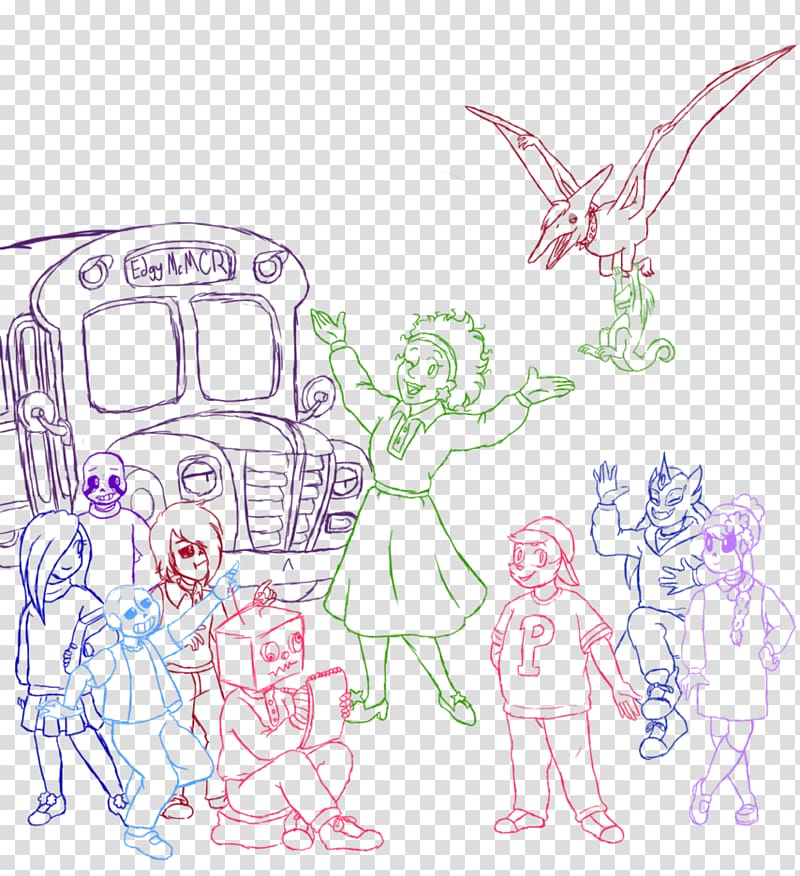 Line art Mammal Sketch, punishment school bus overload transparent background PNG clipart