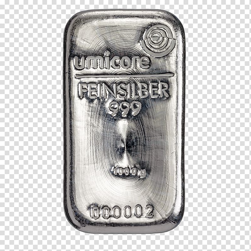 Silver Bullion Umicore Precious metal Gold bar, Silver transparent background PNG clipart