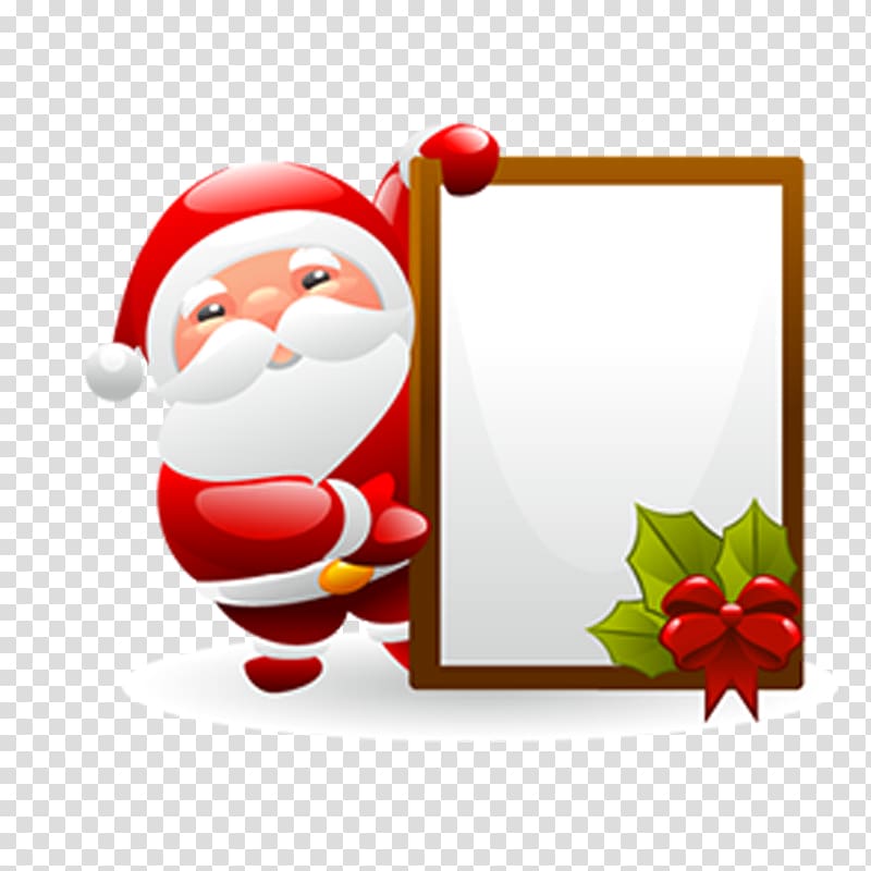Breakfast Bel Air Coffee Santa Claus Pancake, Santa Claus publicity card transparent background PNG clipart