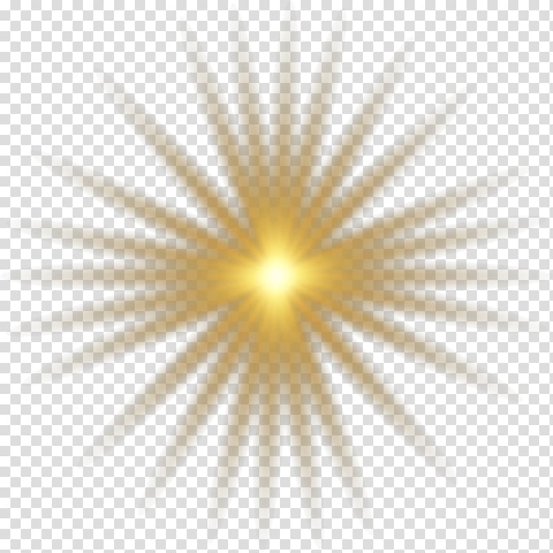 yellow light burst illustration, Light Euclidean , Cool star material transparent background PNG clipart