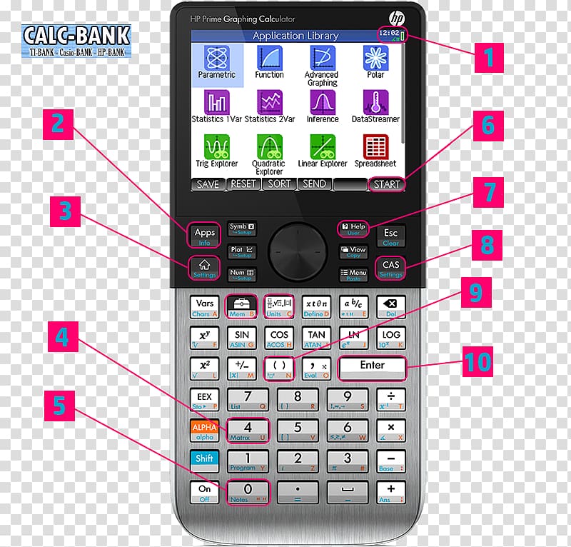 Hewlett-Packard HP Prime Graphing calculator Computer algebra system, geometric color transparent background PNG clipart