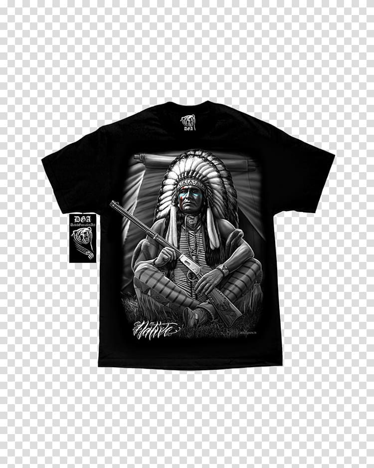 T-shirt Native Americans in the United States Tribal chief Apache, T-shirt transparent background PNG clipart