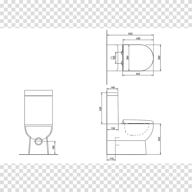 Drawing Furniture White Diagram, toilet Pan transparent background PNG clipart