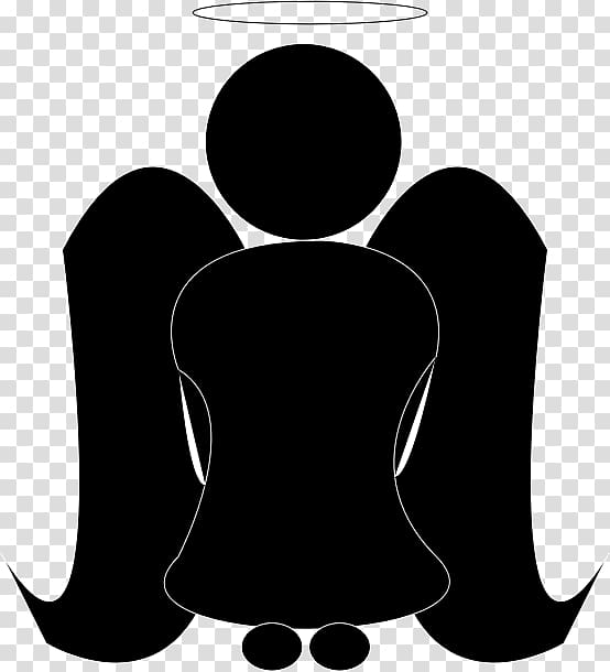 Cherub Angel Silhouette , little people transparent background PNG clipart