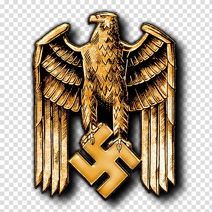gold eagle , Nazi Germany Swastika Nazism Eagle, posters transparent background PNG clipart
