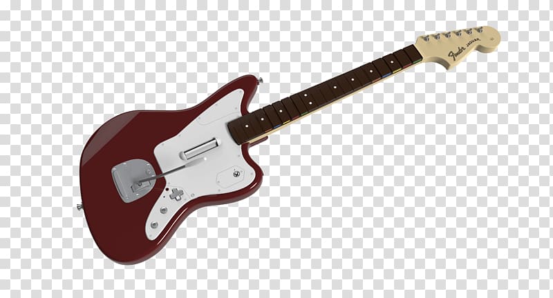 Electric guitar Rock Band 4 Guitar controller Fender Jaguar, fender jaguar transparent background PNG clipart