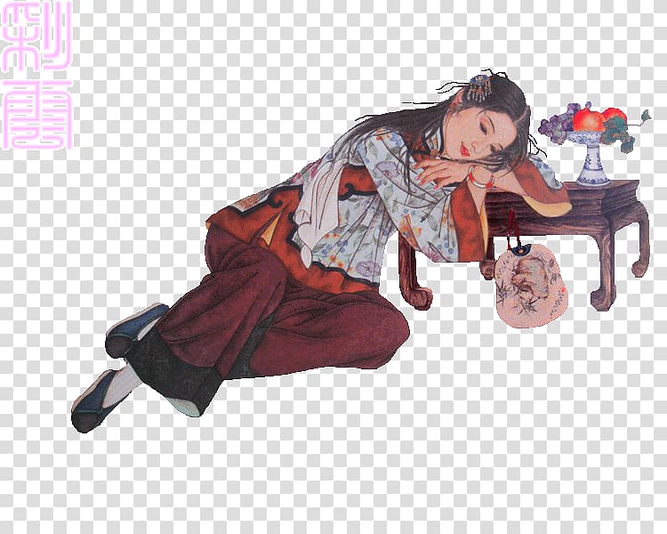 Water Margin Liangshan County 趙成伟清装红楼梦人物画 Dream of the Red Chamber Painting, painting transparent background PNG clipart