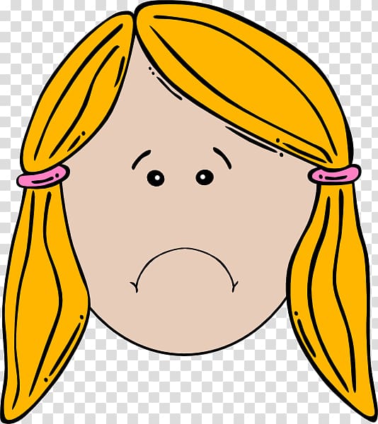 Cartoon Face Girl , Holiday Unhappy transparent background PNG clipart